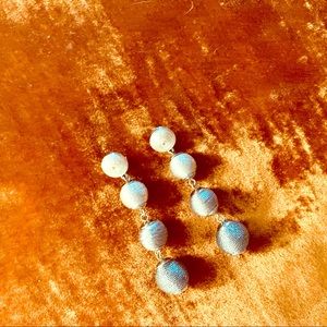 Silver bead earrings